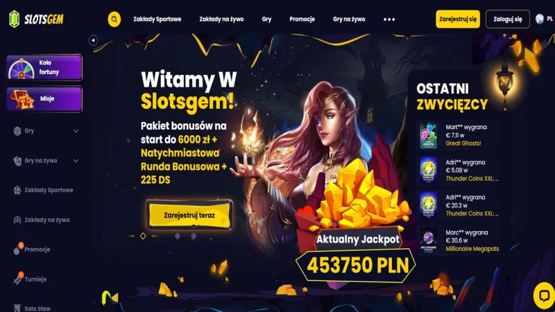 SlotsGem kasyno kod VIPSLOTS darmowe spiny bez depozytu