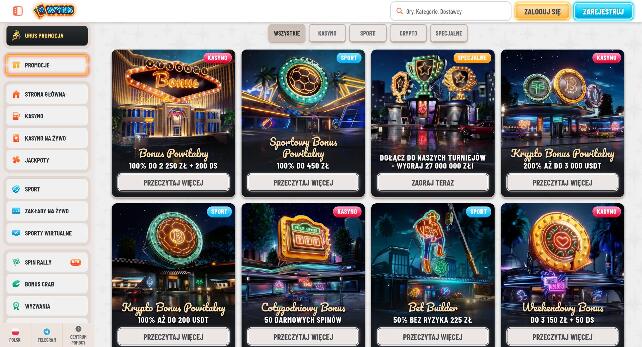 Wyns Casino 50 darmowych spinów bez depozytu