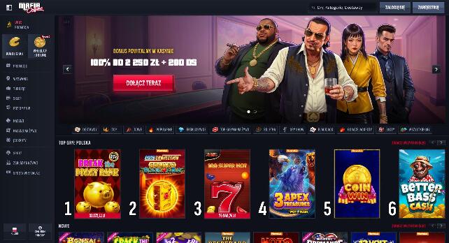 Mafia Casino bonus bez depozytu 50 darmowych spinów